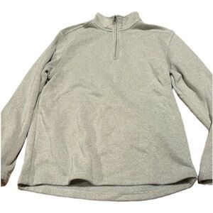 IZOD Men’s sweater size large- half zipper up- gray sweater trendy!